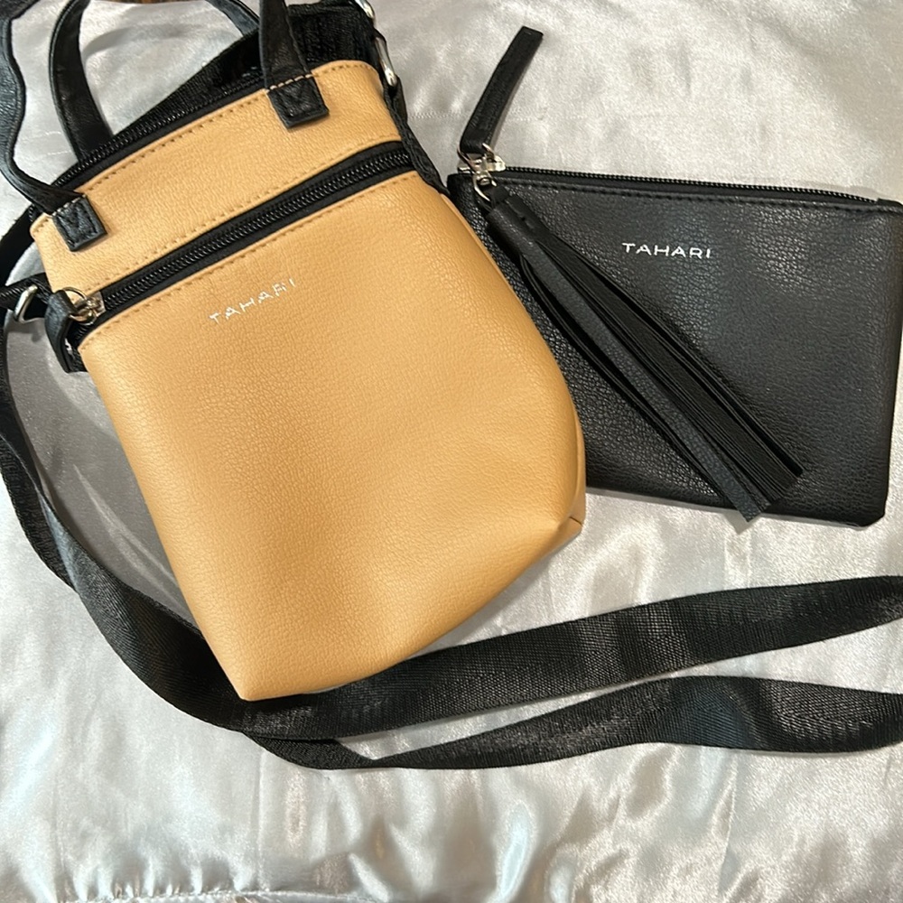 Tahari Cross Body purse // matching wallet